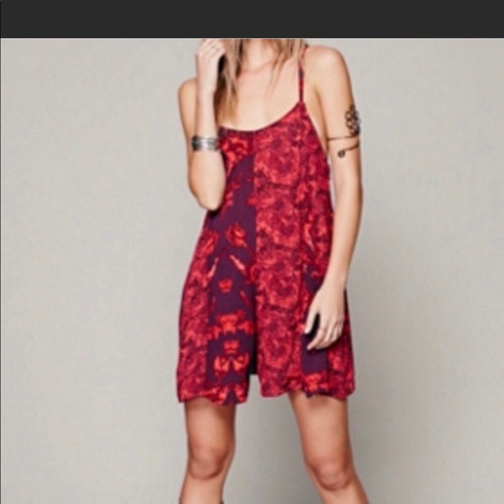 ⬇️NWT Free People Plum Combo Romper